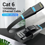 Cable Red Cat6 Plano Flat 3m Patch Cord Utp Rj45 Vention - Laru