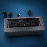 Caja de conexión multimedia DIETEC de acero negro