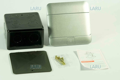 Caja Piso Pop Up Enchufe 3 Tomas Aluminio Conexion 16A - Laru
