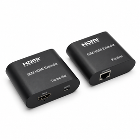 Extensor HDMI 60 m por cable de red Cat5e/6 DIETEC, transmisor y receptor