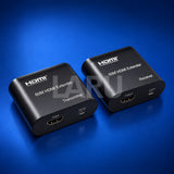 Transmisor y receptor HDMI por cable de red en carcasa de aluminio negro