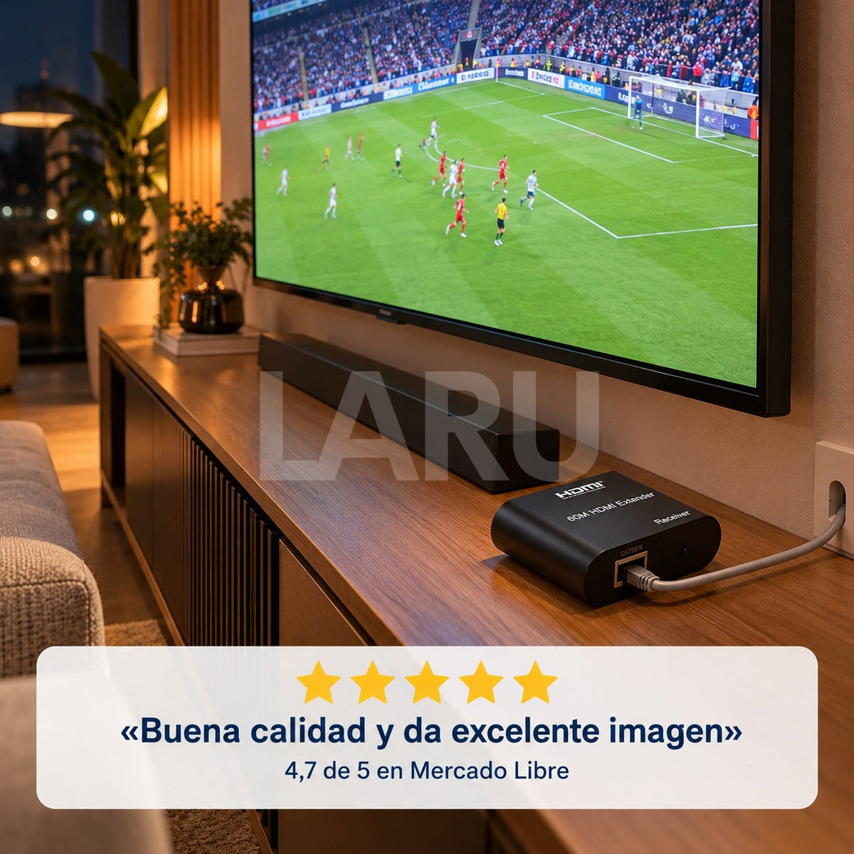 Extensor HDMI 60 m DIETEC con opinión 4,7 de 5 en Mercado Libre