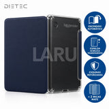 Funda DIETEC azul marino Kobo Clara: encendido automático, espalda acrílica transparente, esquinas reforzadas y 2 micas