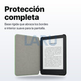 Funda premium microfibra verde menta para Kindle 2022/2024 de 6 pulgadas con lámina