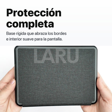 Funda premium microfibra negra para Kindle Paperwhite 2024 de 7 pulgadas con mica