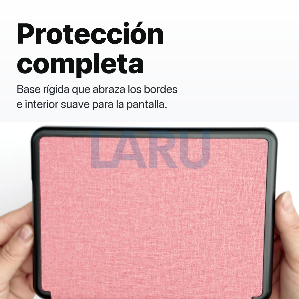Funda premium microfibra rosa para Kindle Paperwhite 2024 de 7 pulgadas con mica