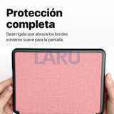 Funda premium microfibra rosa para Kindle Paperwhite 2024 de 7 pulgadas con mica