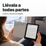 Funda premium microfibra rosa para Kindle Paperwhite 2024 de 7 pulgadas con mica