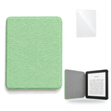 Funda premium microfibra verde menta para Kindle Paperwhite 2024 de 7 pulgadas con mica