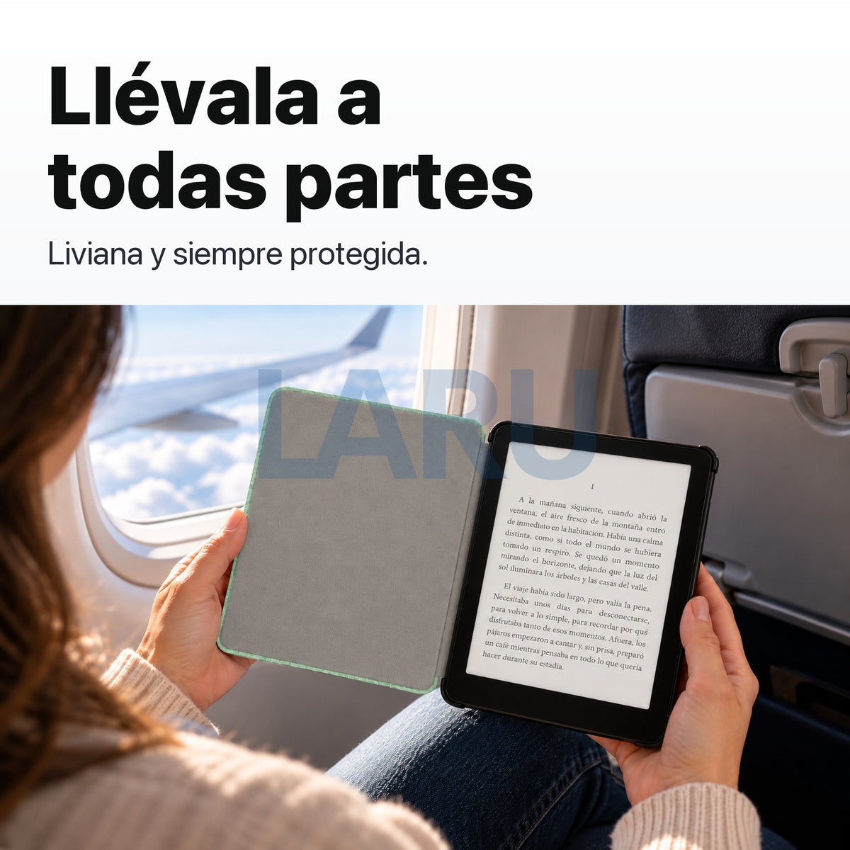 Funda premium microfibra verde menta para Kindle Paperwhite 2024 de 7 pulgadas con mica