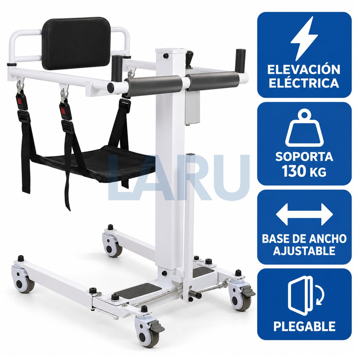 Grúa de Traslado Eléctrica Plegable para Pacientes - características principales