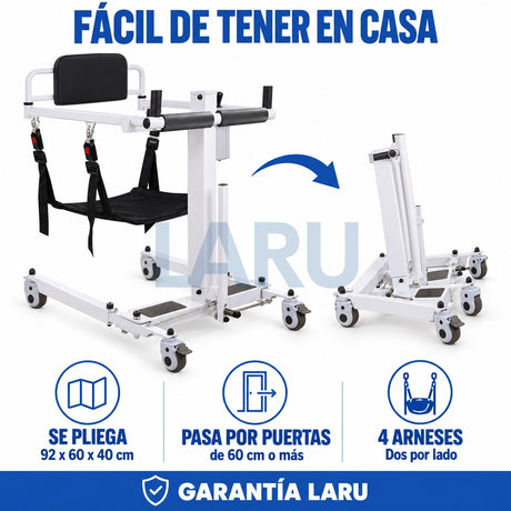 Grúa de Traslado Eléctrica Plegable para Pacientes - fácil de tener en casa