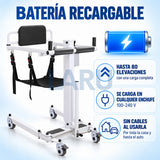 Grúa de Traslado Eléctrica Plegable para Pacientes - batería recargable con hasta 80 elevaciones por carga