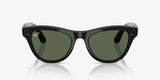 Lentes inteligentes Ray-Ban Meta Skyler Gen 2 con cámara 12MP y Meta AI en montura cat-eye negro brillante