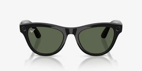 Lentes inteligentes Ray-Ban Meta Skyler Gen 2 con cámara 12MP y Meta AI en montura cat-eye negro brillante