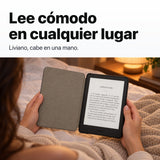 Kindle 16 GB 2024 de 6 pulgadas con funda premium negra y mica