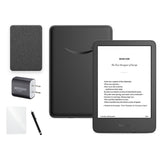 Kindle 16 GB 6 pulgadas negro con funda premium negra, mica, cargador Amazon y lápiz táctil