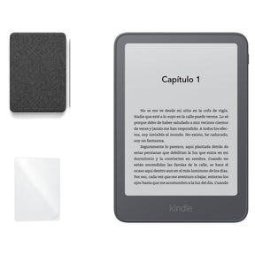 Kindle 2026 color Grafito con funda microfibra negra - portada