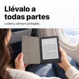 Kindle 2026 color Grafito con funda microfibra negra - llévalo de viaje