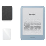 Kindle 2026 Aluminio color Azul Alpine Sky con funda microfibra negra - portada