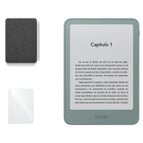 Kindle 2026 Aluminio color Verde Seaglass con funda microfibra negra - portada