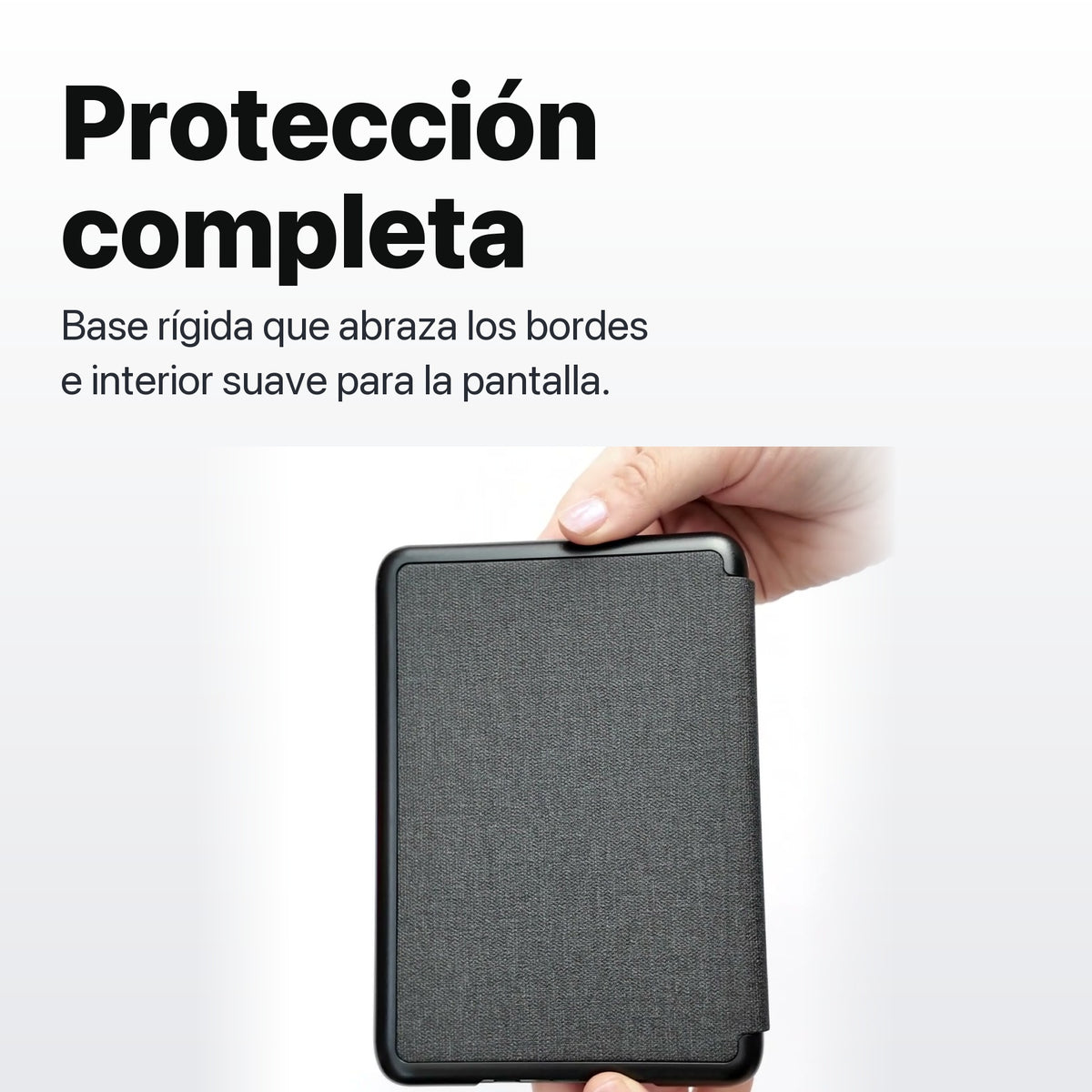 Kindle 2026 Aluminio color Verde Seaglass con funda microfibra negra - protección completa de la funda