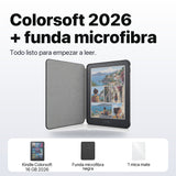 Kindle Colorsoft 2026 color Grafito con funda microfibra negra - qué incluye el pack