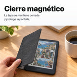 Kindle Colorsoft 2026 color Grafito con funda microfibra negra - funda con cierre magnético