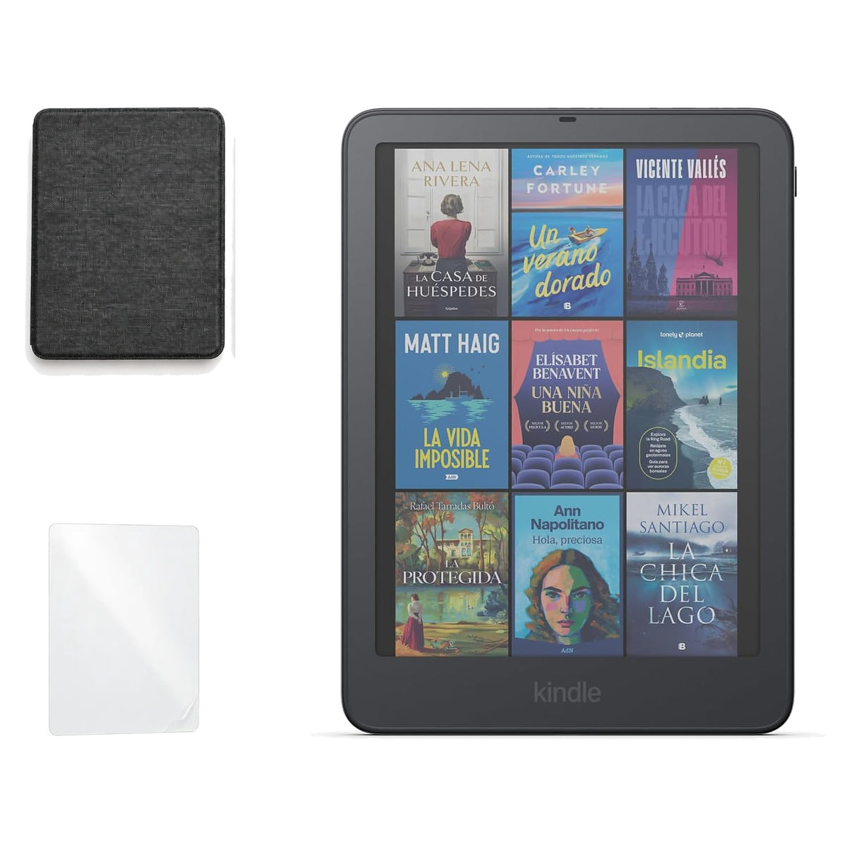 Kindle Colorsoft Signature Edition 2026 color Grafito con funda microfibra negra - portada