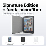 Kindle Colorsoft Signature Edition 2026 color Grafito con funda microfibra negra - qué incluye el pack