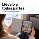 Kindle Colorsoft Signature Edition 2026 color Grafito con funda microfibra rosa - llévalo de viaje