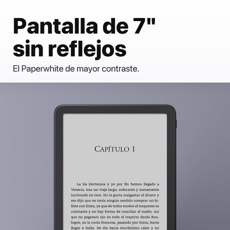 Kindle Paperwhite 2026 color Grafito - pantalla sin reflejos