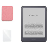 Kindle Paperwhite 2026 color Grafito con funda microfibra rosa - portada