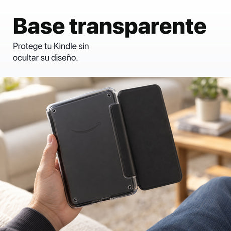 Base transparente con esquinas reforzadas de la funda acrílica para Kindle Paperwhite