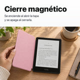 Funda acrílica rosa con cierre magnético para Kindle Paperwhite