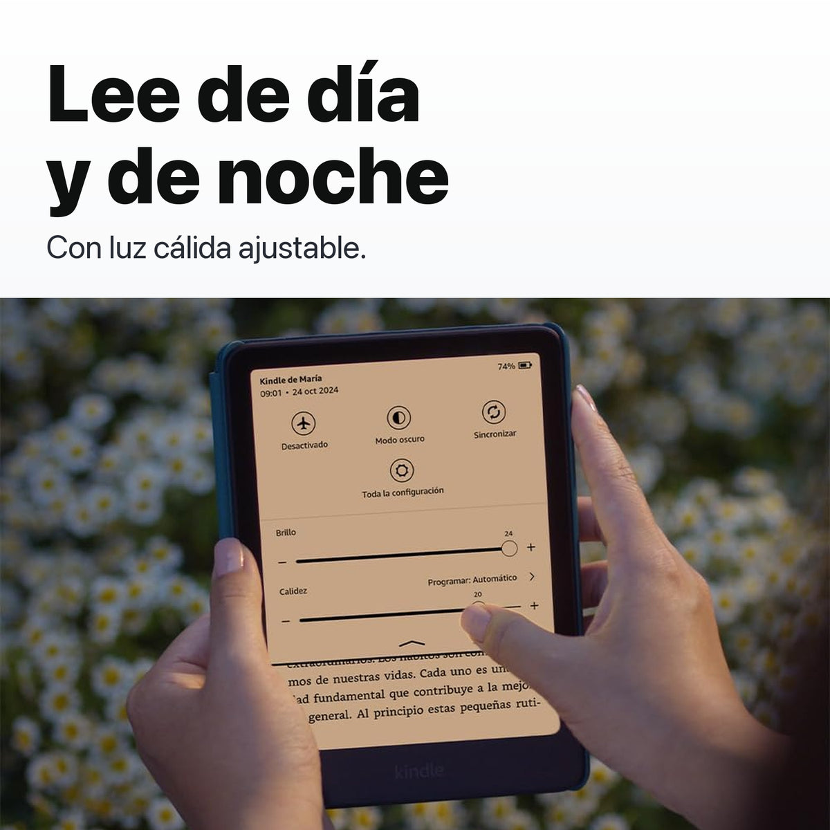 Kindle Paperwhite con luz cálida ajustable