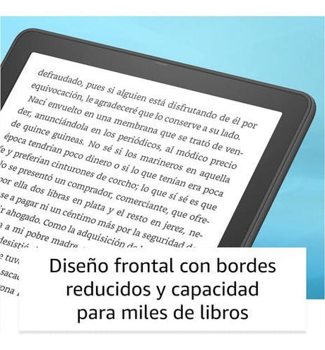 Kindle Paperwhite ebook mostrando contenido lectura libro
