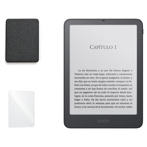 Kindle Paperwhite Signature Edition 2026 color Grafito con funda microfibra negra - portada