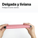 Kindle Paperwhite Signature Edition 2026 color Verde Seaglass con funda microfibra rosa - funda delgada y liviana