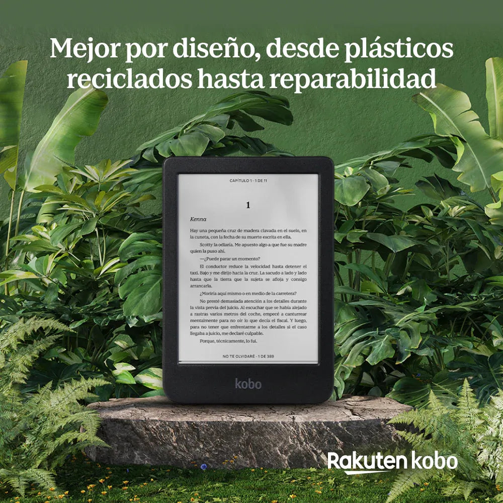 E-reader Kobo Clara BW 6'' HD 16GB Negro + Mica + Funda Resistente Al Agua