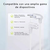 PACK 2 Cables De Poder Tv Blanco 2m Premium Smart tv Corriente Tipo8 - Laru
