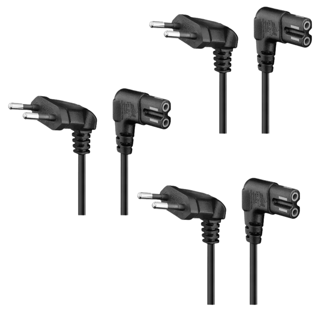 PACK 3 Cables De Poder Tv Blanco 2m Premium Smart tv Corriente Tipo8 - Laru