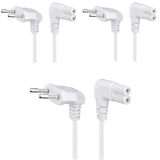 PACK 3 Cables De Poder Tv Blanco 2m Premium Smart tv Corriente Tipo8 - Laru