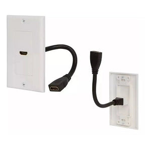 PLACA DE MURO WALL PLATE 1 PUERTO HDMI 2.0 4K, EXTENSION 10 CM - Laru