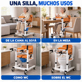 Silla de Traslado Hidráulica para Pacientes con WC y Apertura 180° - usos en casa